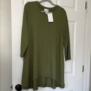 Ribbed Knit Hi/Lo Top